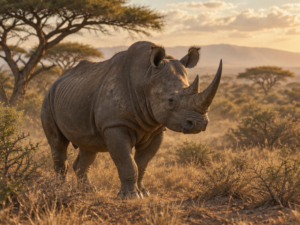 Black rhinoceros — generated wildlife illustration
