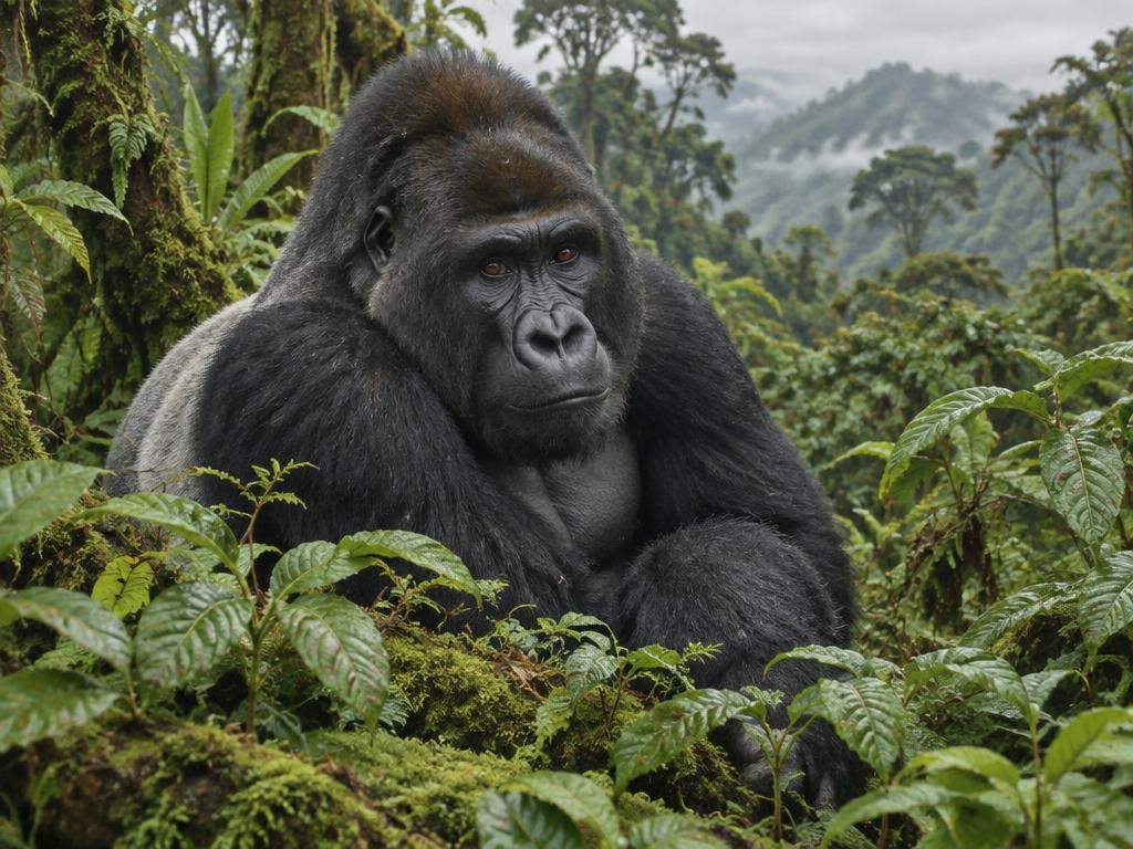Cross River gorilla — generated wildlife illustration