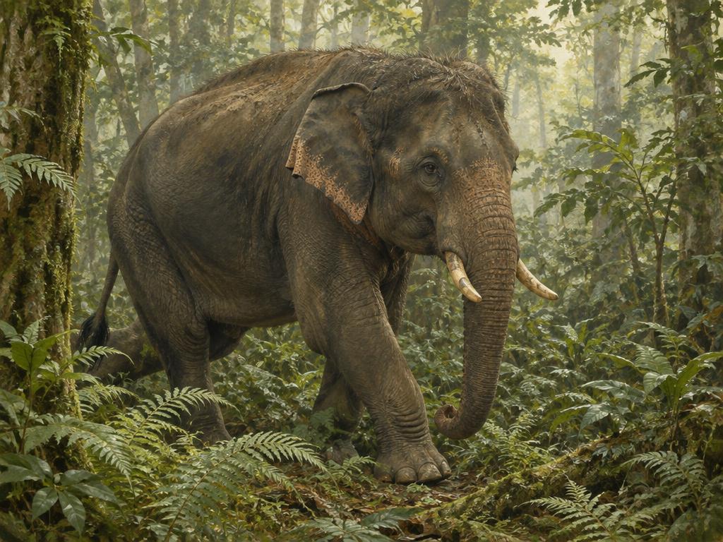 Sumatran elephant — generated wildlife illustration