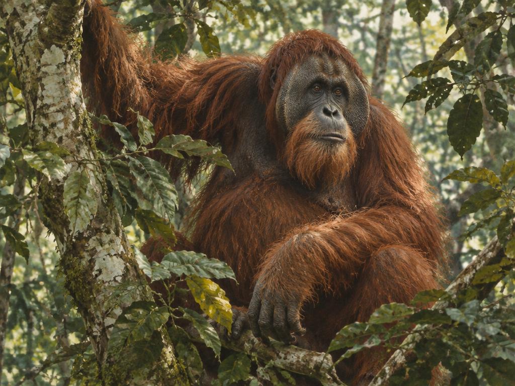 Sumatran orangutan — generated wildlife illustration